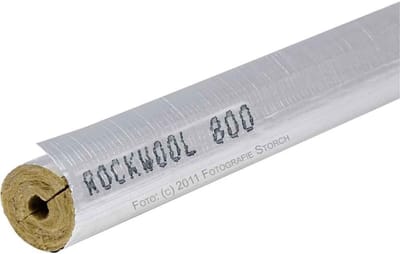 Pijp Isolatie - Isolatiebuis Steenwol - Verwarmingsbuizen Isoleren - Zelfklevende Overlap - 1 Meter Lengte - Aluminium