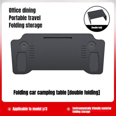 Nouveau bureau pour Tesla Model 3 / Y / S Plateau pour ordinateur portable sur le volant de voiture Bureau pour repas Table de bureau portable pour Tesla Model 3 Modèle Y gray