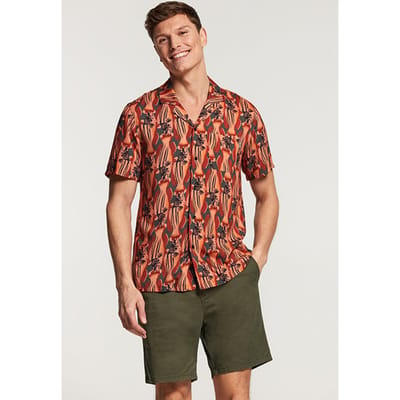 Shiwi Men Shortsleeve Shirt Catch Of The Day Smokey Green Größe: S | Casual hemden Outlet | Herren | Grün