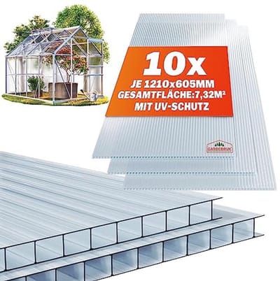 Dubbelwandige Dakplaten 6mm voor Broeikas en Terras | Uv-bestendig Polycarbonaat