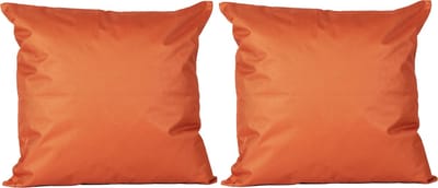 2x Bank/sier kussens voor binnen en buiten in de kleur oranje 45 x 45 cm - Tuin/huis kussens