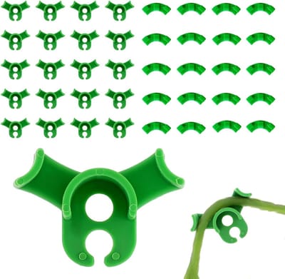 Famanu – Planttrainingsclips - 60 stuks buigclips - plantenbuigclips - kunststof plantenclips - plantenbuigers voor het buigen van plantenstammen en het veranderen van de groeirichting (groen)
