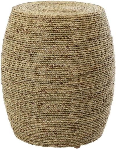 Houten Voetenbank - Poef Zitje - Ontspanning Thuis - Natuurlijk Materiaal - 45x45x52 cm - Natuurlijk