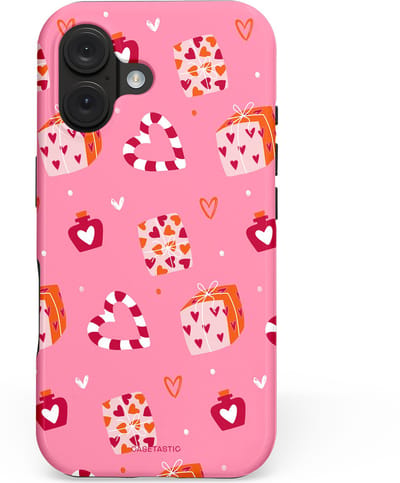 Casetastic hoesje geschikt voor Apple iPhone 16 - MagSafe - Dubbellaagse bescherming - Zoete Liefde Roze - Fashion Case - Lichtroze Koraal