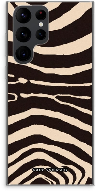 Case Company® - Hoesje geschikt voor Samsung Galaxy S22 Ultra hoesje - Arizona Zebra - Soft Cover Telefoonhoesje - Bescherming aan alle Kanten en Schermrand