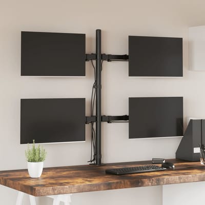 vidaXL - Monitorbeugel - VESA - 75/100 - mm - zwart - staal
