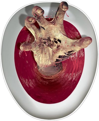 360 DEGREES - Zombiehand wc bril sticker