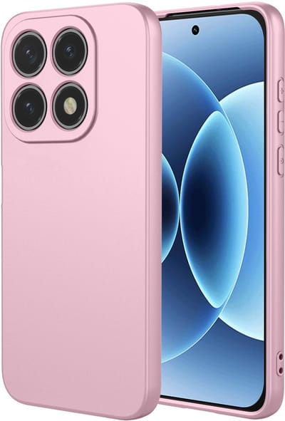 MobyDefend Hoesje - Geschikt voor Xiaomi 17 - Matte Siliconen Backcover - Licht Roze
