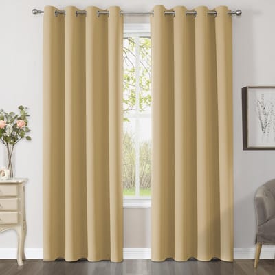 Dailygoods- Verduisteringsgordijnen thermisch - Gordijnen met ringen - Geluidsisolatie - Zacht - Duurzaam - Koudebescherming