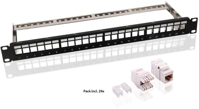 CAT6 keystone patch panel set - Kabelverbinder - Kabel Connector