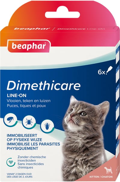 Beaphar DIMETHIcare Line-On Kitten - 6 stuks