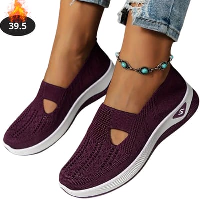 Livano Schoenen Dames - Sneakers - Comfortabel - Slippers - Casual - Volwassen - Donkerpaars - Maat 39.5