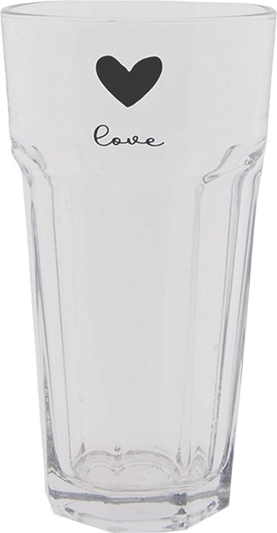 Clayre & Eef Waterglas 320 ml Glas Hart