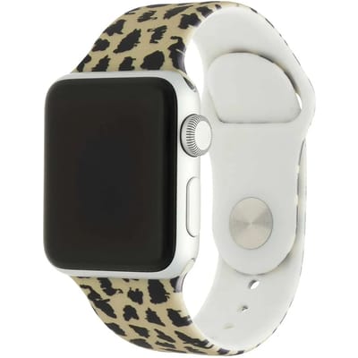 123watches print bandje - siliconen - luipaard bruin - 38 · 40 · 41 & 42 mm - Geschikt voor Apple Watch series 1/2/3/4/5/6/7/8/9/10/11/12/SE/SE2/SE3