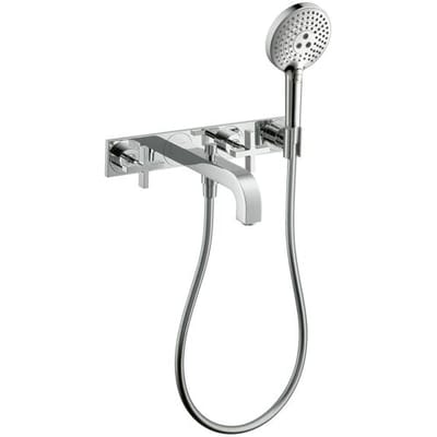 AXOR Citterio ready set 3-hole concealed wall mixer for bath with cross handle
