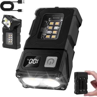 Ynkkvre – Mini LED Zaklamp Oplaadbaar – COB Werklamp met Magnetische Basis en USB-C Opladen – Voor Werkplaats, Auto, Noodgevallen, Kamperen en Buitenactiviteiten
