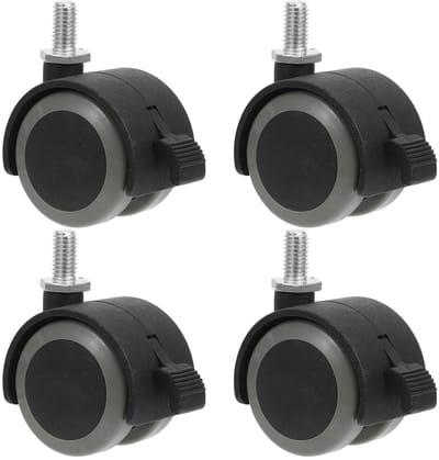 Stoelwielen Set - Reservewielen Zwenkwielen - Meubels Verplaatsen - Zware Belasting 360° Draai - M8 x 15mm Schroefdraad