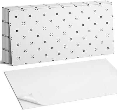 Coloray Plaktegels - Eenvoudig kruispatroon Zelfklevende Wandtegels - 40 cm x 20 cm - Zwart Plaktegels - 10 stuks - Rechthoek PVC Tegels - Plaktegels Badkamer - Vloertegels Zelfklevend - Vinyl Tegels - Portugese Tegels