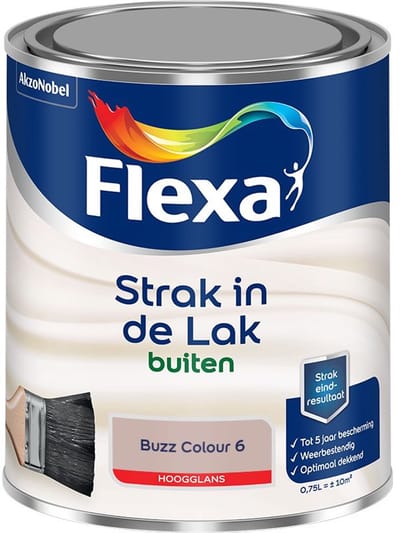Flexa - Strak In De Lak Buitenlak Hoogglans - Buzz Colour 6 - Mengverf - 750 Ml