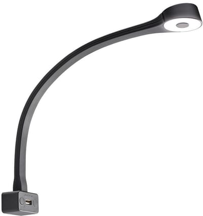 LED Lamp met Zwanenhals F Flexibel 12V Zwart