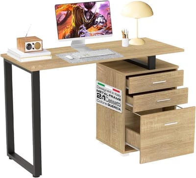Bureau met Ladekast - Werkplek Thuis of Kantoor - 120 cm Breed