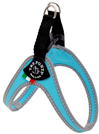 Tre Ponti Fibbia Blauw Reflecterend & Verstelbaar Tuig met Kliksysteem, 5 < 6 kg