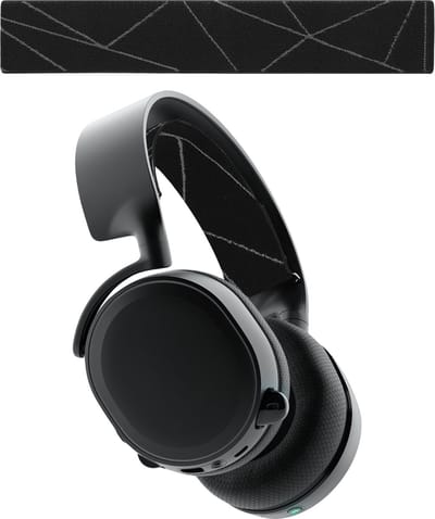 kwmobile vervangende koptelefoonband voor SteelSeries Arctis 3 / Arctis 5 koptelefoon band - Nylon zachte hoofdband voor hoofdtelefoon in zwart / grijs
