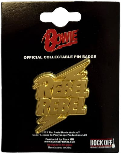 David Bowie Rebel Rebel Gold - Pin