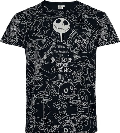 The Nightmare Before Christmas - Disney T-shirt - 2025-11-03 - S tot XXL - voor Mannen - zwart