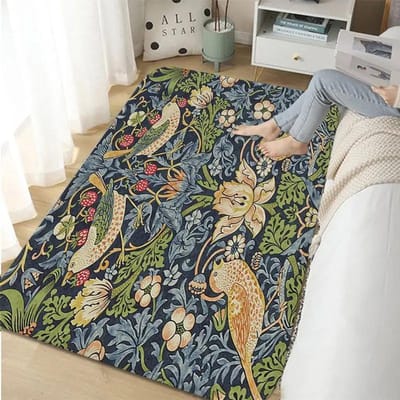 William Morris Aardbei Badkamerkleed Retro Stijl Tapijt Voor Woonkamer Keuken Slaapkamer Hotel Decor Antislip Vloermat Deurmat 100*160cm