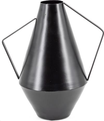 HomeBound by KY | Vaas metaal zwart | 5,5x17,5x30cm | metalen bloemenvaas