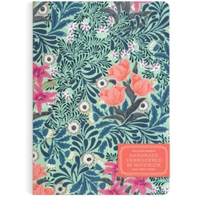 William Morris Bower Handmade Embroidered B5 Journal - Galison