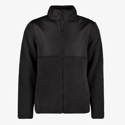 Mountain Peak heren fleece jack zwart - Maat XXL