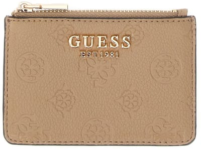 GUESS kaarthouder Ella Logo SLG Credit Card Case Beige Logo Taupe