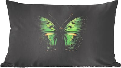 Sierkussens - Kussentjes Woonkamer - 60x40 cm - Vlinder - Groen - Diepte