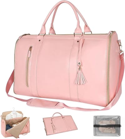 Allecto Plus - Opvouwbare reistas voor dames - Roze - Hoge capaciteit - Waterdicht - Moderne stijl - Reistas voor kleding - Duffeltas