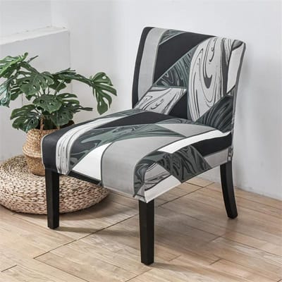Accent Armloze Stoelhoes Luipaard Geometrisch Eénzits Sofakruk Overtrek Stretch Stoelhoezen Elastische Bankbeschermhoes