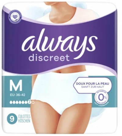 Always Discreet Pants - Plus M - 0% Geur- & Kleurstoffen - 9 Stuks - Broekjes