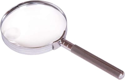 Handzaam Vergrootglas - Leesloep Vergrootglas - Tekst Lezen - Metalen Behuizing - 90 mm Lens - Zilver
