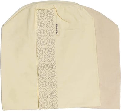 Samarali Eco Yoga Bolster Hoes - Ivory- 100% Biologisch Katoen - 20x20x66 cm - Duurzaam en Stijlvol