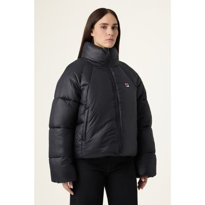 FILA Monterosa Loose Puffer Jacket Black Size: XS | Winter Jackets Outlet | Dames | Zwart
