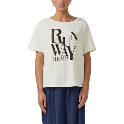 s.Oliver  T-shirts Offwhite Taglia: 34 | Maglie Sportivi Outlet | Donna | Bianco