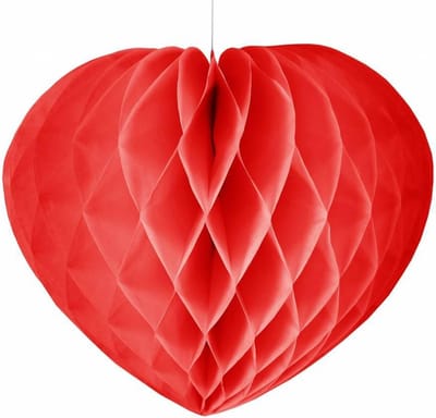 Honeycomb Rood Hart 30cm