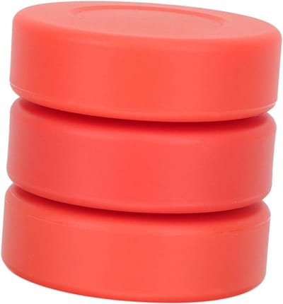 Hockey Oefenpucks - Rollerhockey Pucks - Sport Training - Realistisch Glijgevoel - 7 x 7 x 2 cm - Rood
