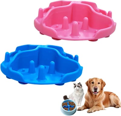 Hond Slow Feeder - Voerbak Inzetstuk - Gezond Eten - Anti-verstikking Ontwerp - 2 Stuks - Meerdere Kleuren