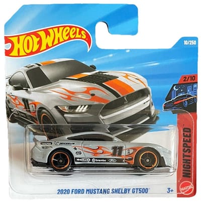 HOT WHEELS 2020 FORD MUSTANG SHELBY GT500 GREY 10/250 HW NIGHT SPEED 2/10 SHORT CARD 2026