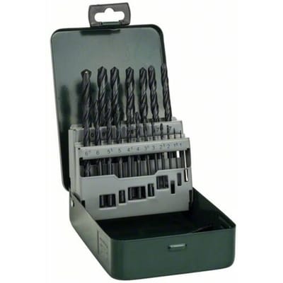 Bosch Accessories 2607019435 Promoline HSS Metaal-spiraalboorset 19-delig 1 mm, 1.5 mm, 2 mm, 2.5 mm, 3 mm, 3.5 mm, 4 mm, 4.5 mm, 5 mm, 5.5 mm, 6 mm,