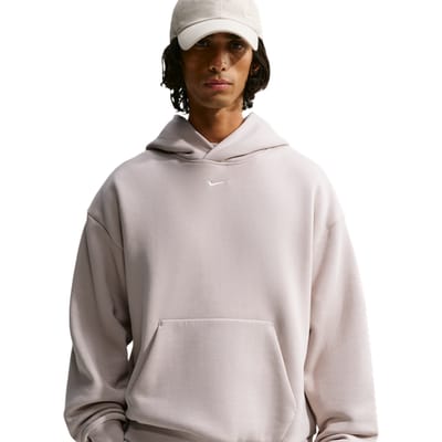 Nike Swoosh Hoodies Heren - Beige - Maat L - Katoen Fleece