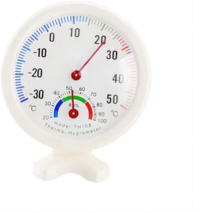 Binnenthermometer hygrometer | Analoge temperatuur- en vochtigheidsmeter met wijzerplaat