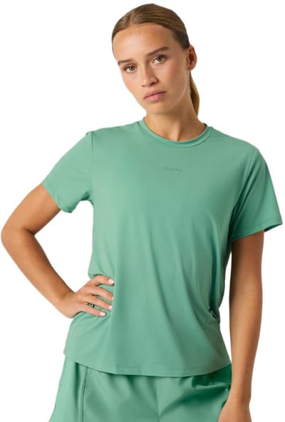 Björn Borg Sportshirt Dames Korte Mouwen Vrouwen - Gerecycled Polyester - Malachite Groen - Maat M